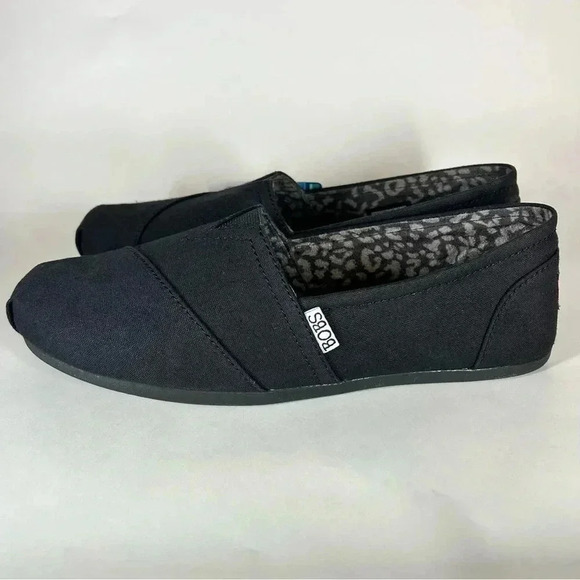 Skechers Bobs peace and love women’s casual slip ons all black - Picture 4 of 8